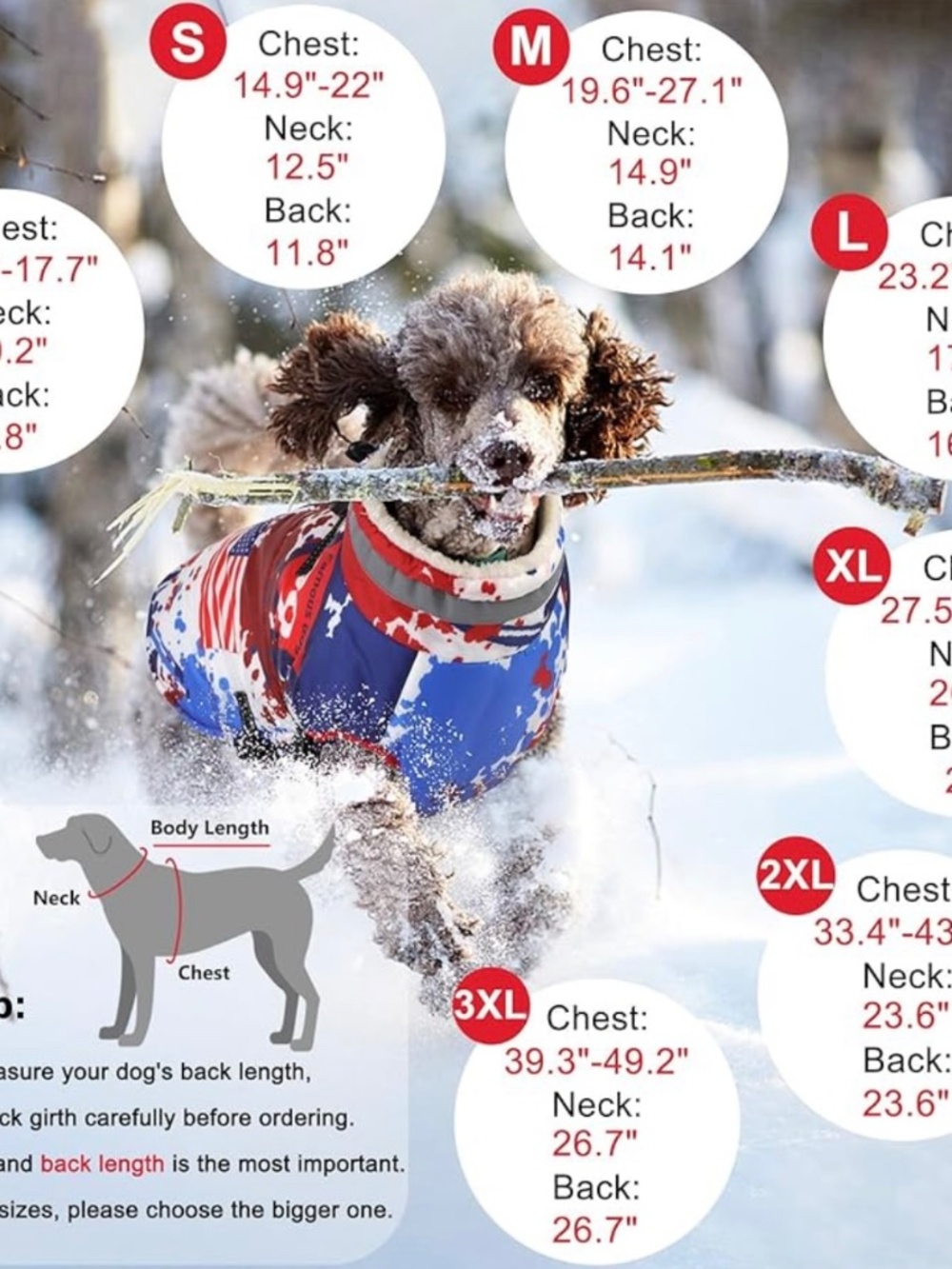 Dogcheer Patriotic Dog Coat w/ Harness Medium 🇺🇸🐾 - Picture 5 of 16